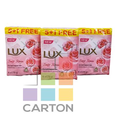 LUX PERFUMED SOAP SOFT ROSE 12*170GM